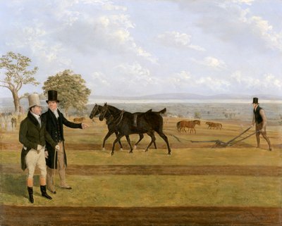 Sir Charles Morgan, 1760-1846 no concurso de lavoura de Castleton, 1845. de James Flewitt Mullock