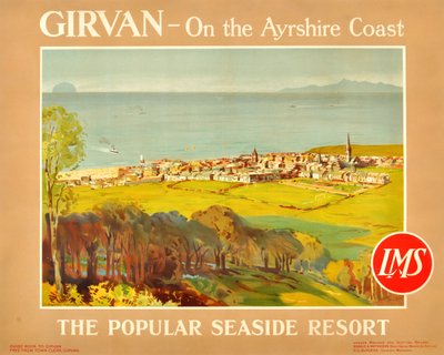 Girvan - Na costa de Ayrshire. O popular resort à beira-mar, década de 1920. de James Fullarton Sloane