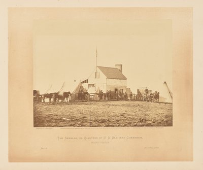 The Shebang, ou Quarters of U. S. Sanitary Commission, Brandy Station de James Gardner