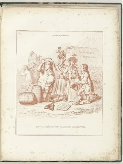 Comitê de Requisições Francesas, 1795 O Comitê de Requisições Francesas (título no objeto) Hollandia Regenerata (título da série) de James Gillray (possibly)