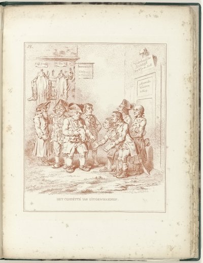 Comité de Párias, 1795
O Comité dos Órfãos (título sobre o objecto)
Hollandia Regenerata (título da série) de James Gillray (possibly)