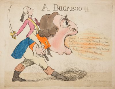 Um Bugaboo!!! 1792 (gravura a cores) de James Gillray