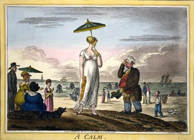 Um Calmo, pub. H Humphrey, Londres, 1810 (gravura colorida à mão) de James Gillray
