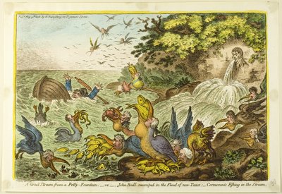 Um grande fluxo de uma bela fonte de James Gillray