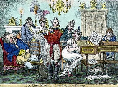 "A Little Music, or the Delights of Harmony", pub. por Hannah Humphrey de James Gillray