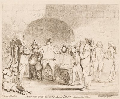 Uma nova maneira de pagar a dívida nacional de James Gillray