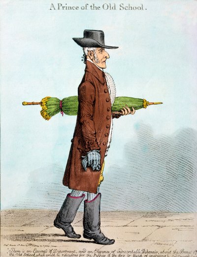 Um Príncipe da Velha Escola, publicado por Hannah Humphrey em 1800 (gravura à mão colorida) de James Gillray