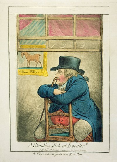 Um prato de pé no Boodles, publicado por Hannah Humphrey, 1800 de James Gillray