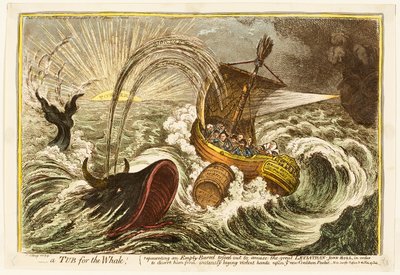 Uma banheira para a baleia! de James Gillray
