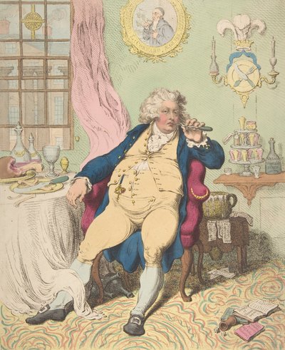 A Voluptuary Under the Horrors of Digestion, 2 de julho de 1792., 2 de julho de 1792. de James Gillray