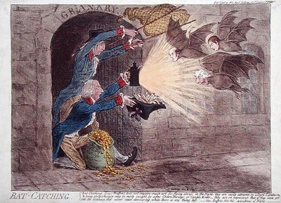 Apanhando Morcegos de James Gillray