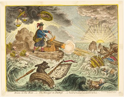 Bruin em seu barco de James Gillray
