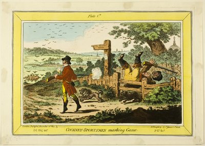 Jogo de marcação Cockney Sportsmen de James Gillray