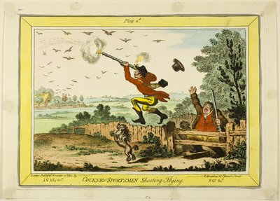 Desportistas de cockney a disparar a voar de James Gillray