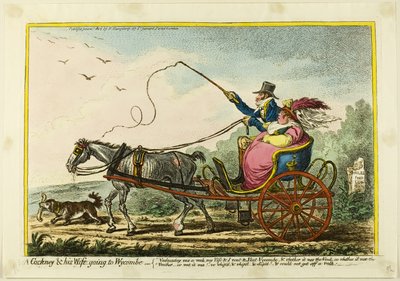 Cockney e a sua mulher vão para Wycombe de James Gillray