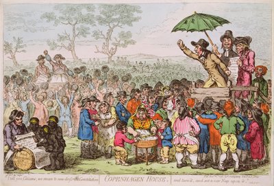 Pub da Copenhagen House. por H. Humphrey, 1795 (impressão) de James Gillray