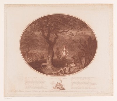 Dançar o homem e a mulher debaixo de uma árvore
The Village Train (título sobre o objecto) de James Gillray