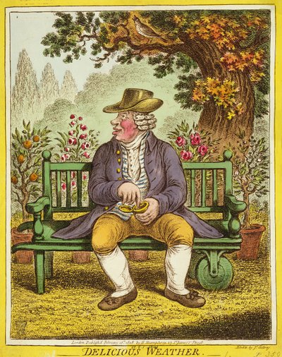 Tempo delicioso, publicado por Hannah Humphrey, 1808 de James Gillray