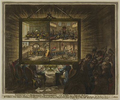 Exposição de uma transparência democrática, com seu efeito sobre os sentimentos patrióticos de James Gillray