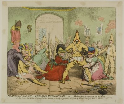 Armadura de Flanela; Patriotismo feminino de James Gillray
