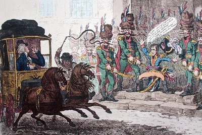 A Não-polivalência Alemã, ou A Vexação da Pequena Boney, ou A Viagem Atrasada do Diplomatique por Paris de James Gillray