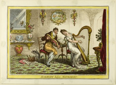 Harmonia antes do matrimónio de James Gillray