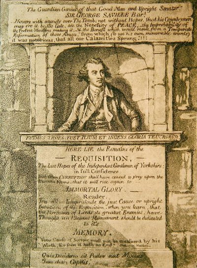 Aqui jazem os restos da Requisição de James Gillray