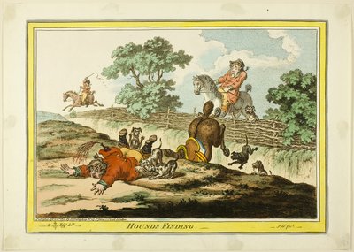 Cães de caça à procura de James Gillray