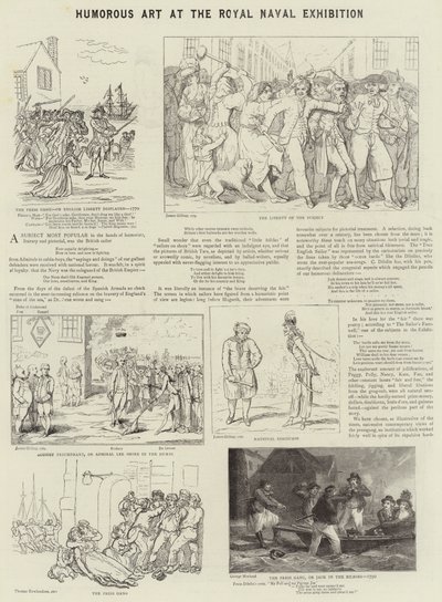 Arte humorística na Exposição Naval Real de James Gillray