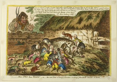 Mais porcos do que tetas de James Gillray
