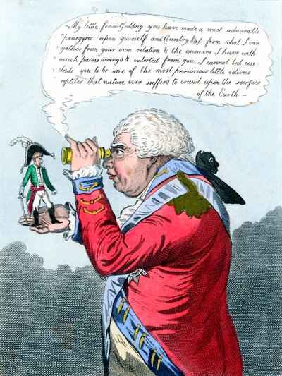 Napoleão e o rei George III como Gulliver e o rei de Brobdingnag, julho de 1803 de James Gillray
