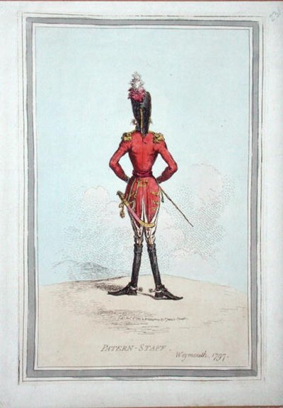 Patern-Staff, publicado por Hannah Humphrey em 1797 (gravura colorida à mão) de James Gillray
