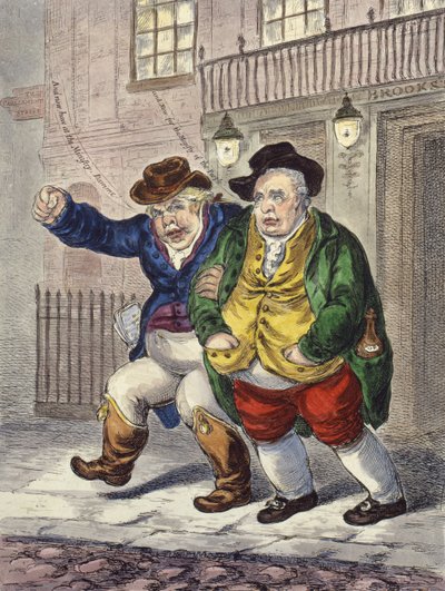 Pilares da Constituição: Três horas e um dia nublado, 1809 de James Gillray