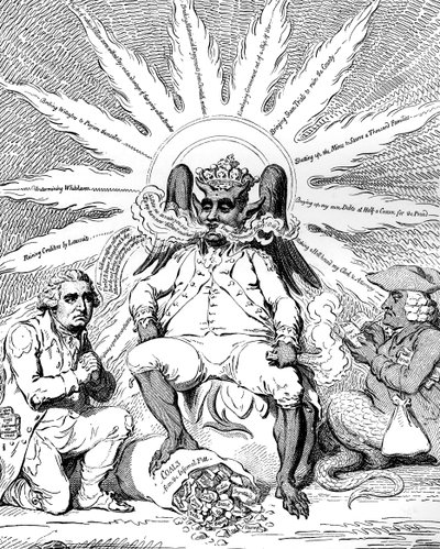 Satanás em toda a sua glória ..., 1792. de James Gillray
