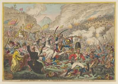 Espanhóis-Patriotas Atacando os Franceses-Banditti-Loyal Britons Lending a Lift, A..., 15 de agosto de 1808. de James Gillray