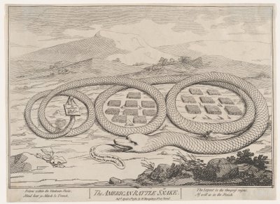 The American Rattle Snake, 12 de abril de 1782., 12 de abril de 1782. de James Gillray.
