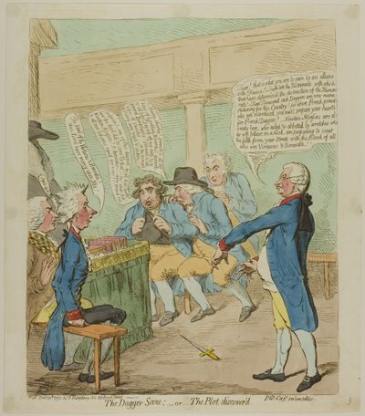 A cena da adaga de James Gillray