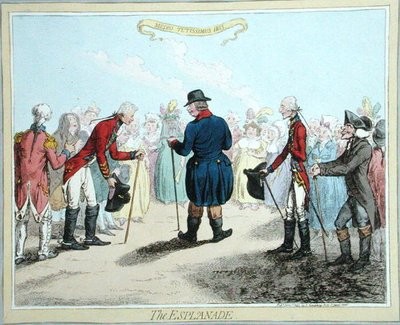 The Esplanade, publicado por Hannah Humphrey em 1797 (gravura colorida à mão) de James Gillray