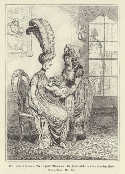 A moda mamãe de James Gillray