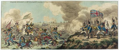 A invasão francesa ou o desembarque de Napoleão Bonaparte (1769-1821) na Grã-Bretanha (gravura) de James Gillray