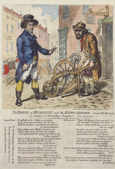 "O amigo da humanidade e o amolador de facas", 1797 de James Gillray
