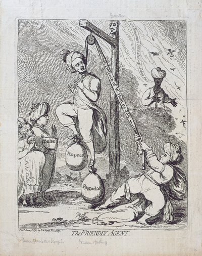 The Friendly Agent, publicado por SW Fores em 1787 de James Gillray