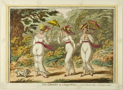 As graças de um vento forte de James Gillray