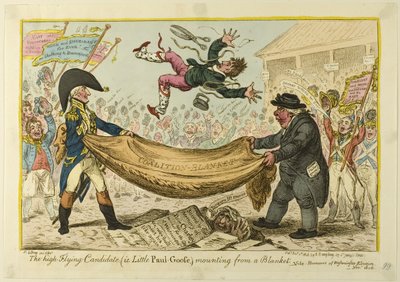 O candidato que voa alto de James Gillray