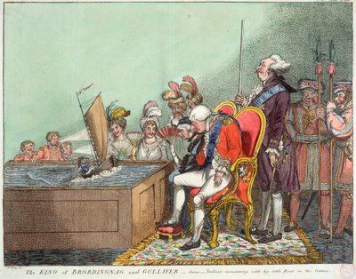 O Rei de Brobdingnag e Gulliver, depois de 1804 (gravura) de James Gillray