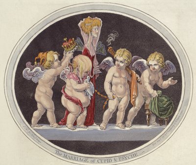 O Casamento de Cupido e Psiquê de James Gillray