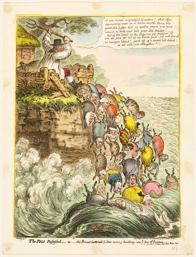 Os Porcos Possuídos de James Gillray