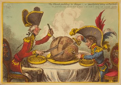 O Pudim de Ameixa em Perigo ou Epicures do Estado tomando um Petit Souper de James Gillray