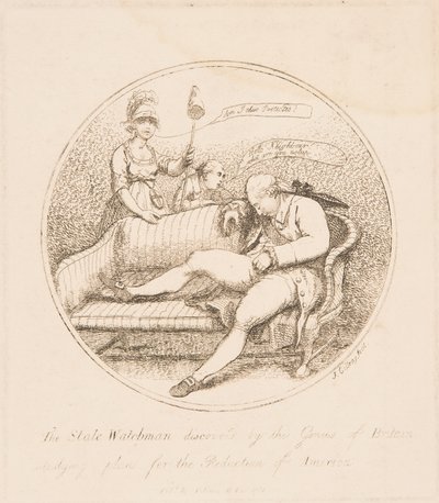 O Guardião do Estado descoberto pelo génio da Grã-Bretanha de James Gillray