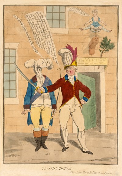 O Thunderer, pub. 1782 (gravura colorida à mão) de James Gillray